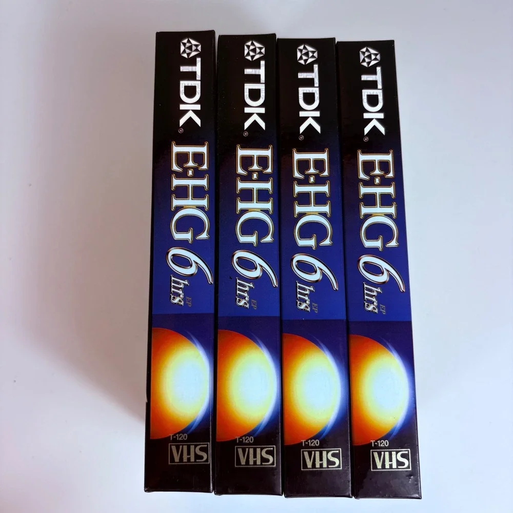 4 Pack TDK EHG T-120 VHS Tapes Sealed‎ Blank 6 Hour Extra High Grade